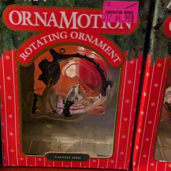 Vintage 80s Noma Collectable Ornamotion Merry Christmas Ornaments - Picture 6 of 8